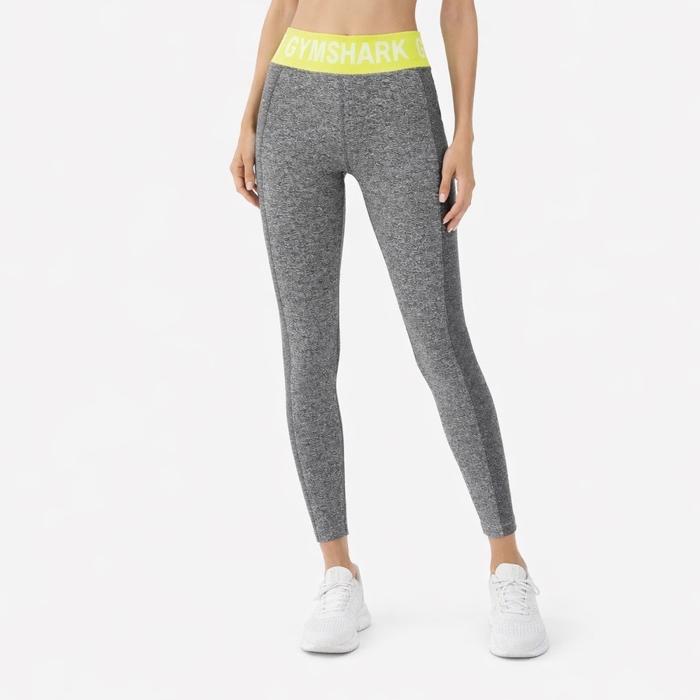 EUC‎ Gymshark Size Medium Women's Gray & Yellow Leggings